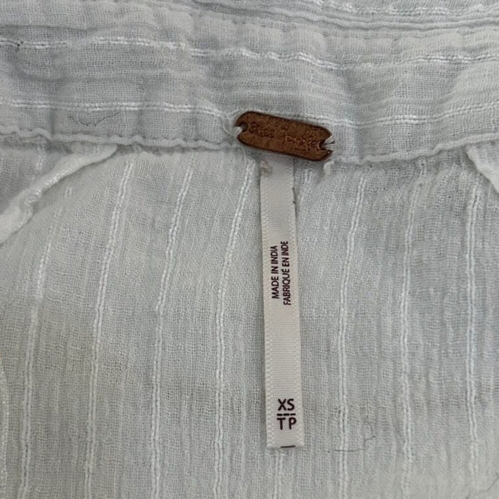 Free People Maxi Dress Womens XS White Pintuck Button Front Long Sleeve Prairie - Picture 8 of 9